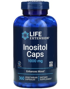 Inositol Caps 1000 mg, 360 vegetarian capsules LIFE Extension