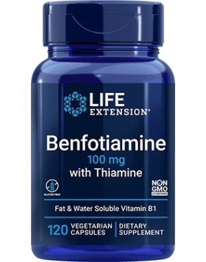 Benfotiamine with Thiamine, 100 mg, 120 Vcaps  Life Extension