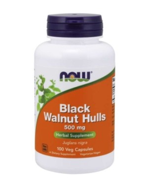 Black Walnut Hulls 500mg 100vcaps NOW Foods