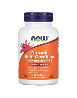 NATURAL  BETA CAROTENE 25000 180 SGELS Now