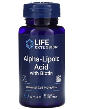 Alpha-Lipoic Acid with Biotin 60 capsules Life Extension