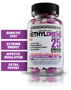 METHYLDRENE 25 EPHEDRA ELITE STACK 100 caps - Cloma Pharma