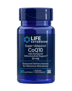 Super Ubiquinol CoQ10 with Enhanced Mitochondrial Support 50 mg, 30 softgels Life Extension