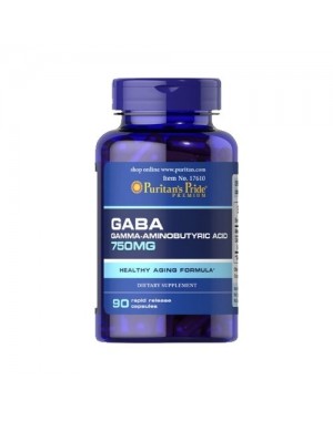 GABA (Ácido Gama Aminobutírico) 750 mg 90 caps   Puritan's Pride