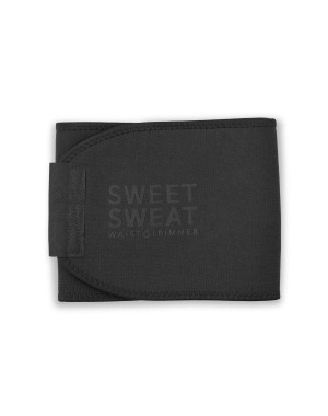 Sweet Sweat Matte Black Waist Trimmers (Tubes)-Matte Black-S
