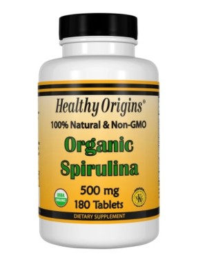 Spirulina Organic 500mg 180 Tablets Healthy Origins