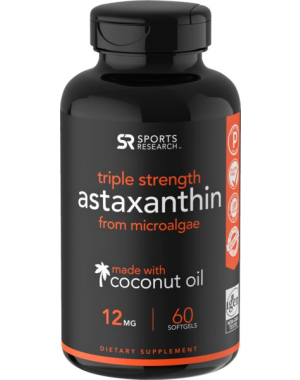 Astaxanthin 12mg, 60 Softgel Sports Research 