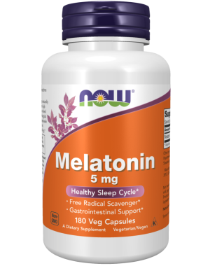Melatonin 5 mg 180 Veg Capsules NOW