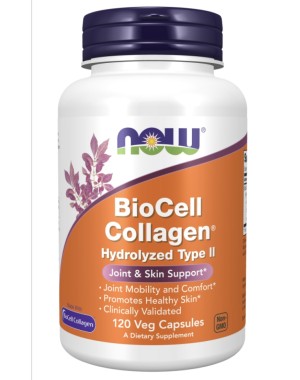 BioCell Collagen Hydrolyzed Type II 120 Veg Capsules Now 