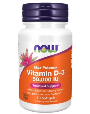 Vitamin D3 50.000 IU 50 Softgels NOW