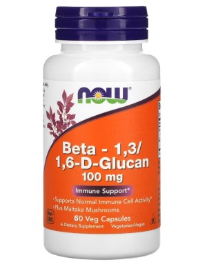 BETA 1,3/1,6 GLUCAN  60 VCAPS Now foods