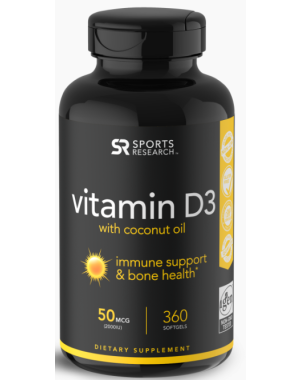 Vitamina D3 2000 IU 360 Softgels SPORTS Research