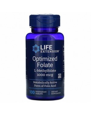 Optimized Folate 1000mcg 100 veg tablets LIFE Extension