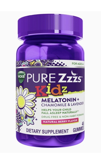 Melatonina Chamomile Lavender 48 Gummies Kids VICKS Pure Zzzs melatonina-chamomile-lavender-48-gummies-kids-vicks-pure-zzzs