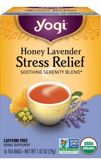 Cha Honey Lavender Stress Relief Tea Yogi
