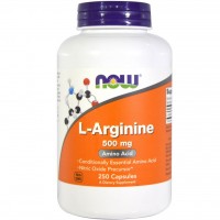 Arginina 500mg 250 capsulas NOW Foods