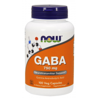 GABA 750mg 100 Veg Caps NOW Foods