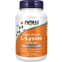 L Lysine Double Strength 1000 mg 100 Tablets NOW Foods