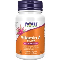 Vitamin A 25,000  100 Softgels  NOW