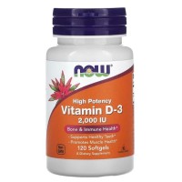 Vitamina D3 2000 IU 120 Softgels NOW Foods