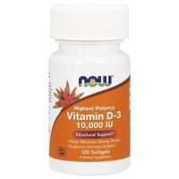 Vitamina D3 10,000 IU 120 Softgels NOW Foods
