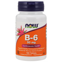 Vitamin B6 50 mg 100 Tablets NOW Foods