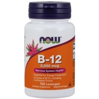 Vitamina B12 2000mcg 100 lozenges NOW Foods