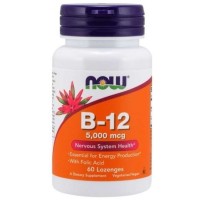 Vitamina B12 5000mcg 60 lozenges NOW Foods