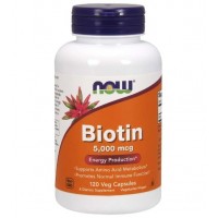 Biotin 5000 mcg 120 Vegcaps NOW Foods