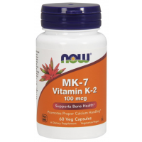 MK 7 Vitamina K-2 100 mcg 60 Veg Capsules NOW Foods