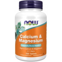 Calcium Magnesium 100 Tablets NOW Foods