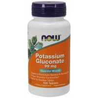 Potassium Gluconate 99 mg 100 Tablets NOW Foods