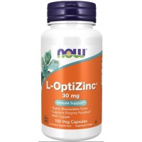 L OptiZinc 30 mg 100 Veg Capsules NOW Foods