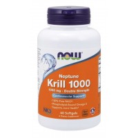 Neptune Krill Double Strength 1000 mg 60 Softgels NOW Foods