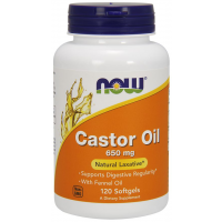Castor Oil 650 mg 120 Softgels NOW Foods