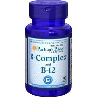 Vitamina B Complex and Vitamin B 12  90 tablets PURITANS Pride vencimento:05/2022