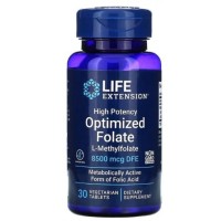 High Potency Optimized Folate 8500 mcg 30 vegetarian tablets NOW 