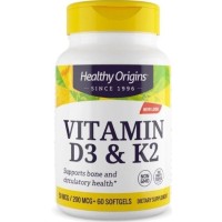 Vitamina D3 e K2 60 softgels HEALTHY Origins