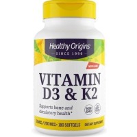 Vitamina D3 e K2 180 softgels HEALTHY Origins