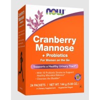 Cranberry Mannose + Probiotics 20  Packets 144g Now