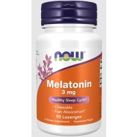 Melatonina 3 mg 90 Lozenges NOW Foods