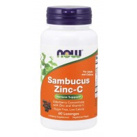 Sambucus Zinco C  Concentrado de Berries com Zinco e Vitamina C  60 caps NOW