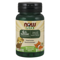 G.I. Support for Dogs & Cats para cães e gatos 90 Chewables tabs NOW Pets