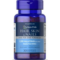 Hair skin e nails cabelo pele e unha 30softgels PURITANS Pride vencimento:10/2022