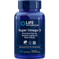 Super Omega 3 EPA / DHA com Sesame Lignans & Olive Extract 120 caps LIFE Extension