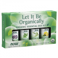 Kit de Óleos Essenciais  Let It Be Organically Organic 40ml NOW Foods 