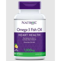 Omega 3 Fish Oil 1000mg 90s Sabor: Limão NATROL 