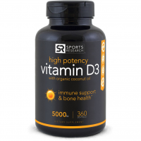 Vitamina D3 5000 IU 360 Softgels SPORTS Research