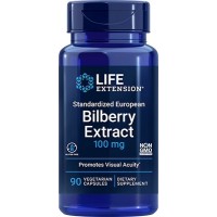 Standardized European Bilberry Extract, 100 mg, 90 Vcaps  Life Extension