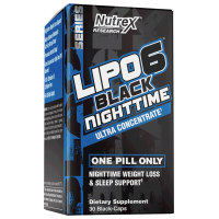 LIPO 6  BLACK NIGHTTIME 30 BLACK-CAPS NUTREX 